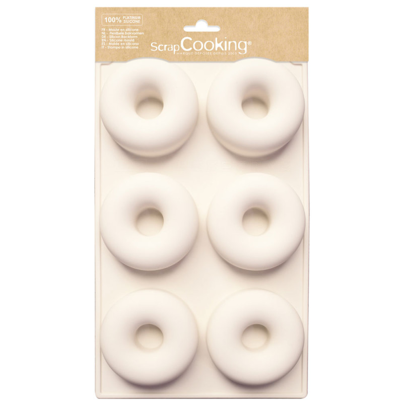 Moule à gâteaux silicone 6 babas & donuts réf.3101 - ScrapCooking®