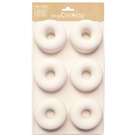 Moule à gâteaux silicone 6 babas & donuts réf.3101