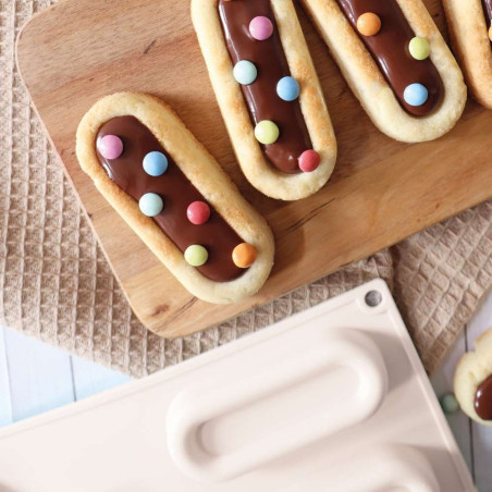 Silicone finger biscuits mould | Easy unmoulding and successful baking