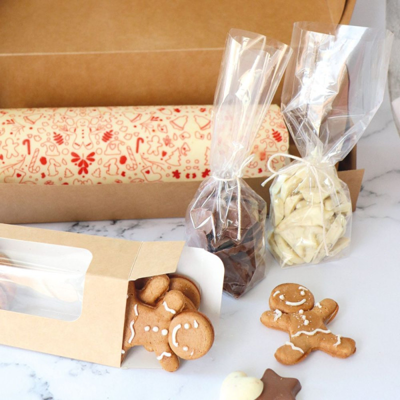 Boite de transport à cakes/bûches 35x11x11 cm pas chère - ScrapCooking®