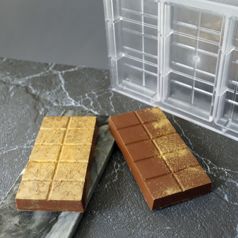 Tablette de chocolat surface dorée en poudre ScrapCooking®