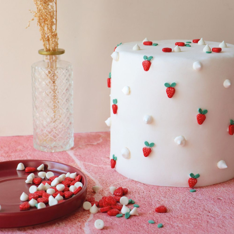 Sweet decoration mix for strawberry meringue pie| ScrapCooking®