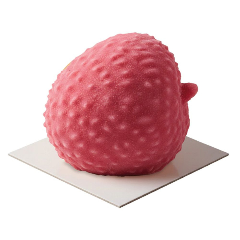 Ambiance entremet trompe l'œil litchi réaliste