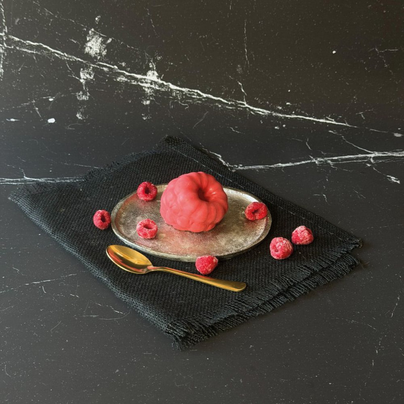 Realistic raspberry illusion cake