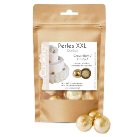 Perles chocolat XXL dorées 55g - ScrapCooking