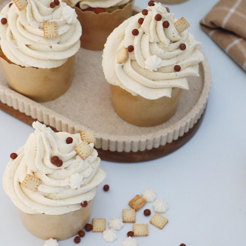 Box of 25 kraft cupcake cases - ScrapCooking®
