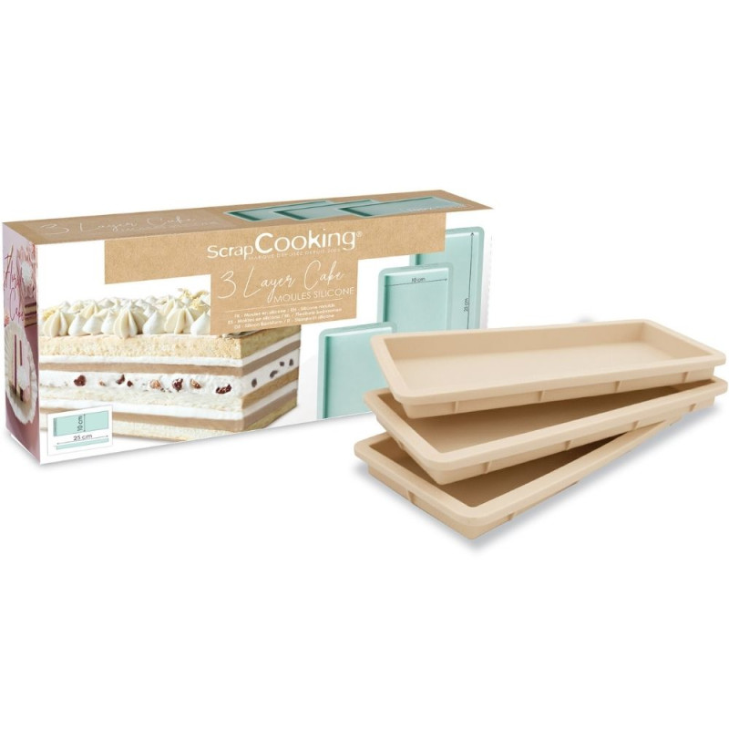 Silicone layer cake moulds x3 | ScrapCooking