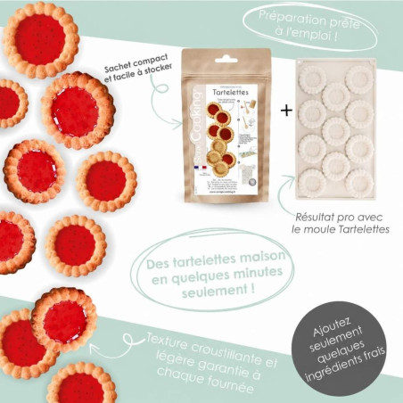 Illustration des avantage pratiques de la préparation Tartelettes ScrapCooking®