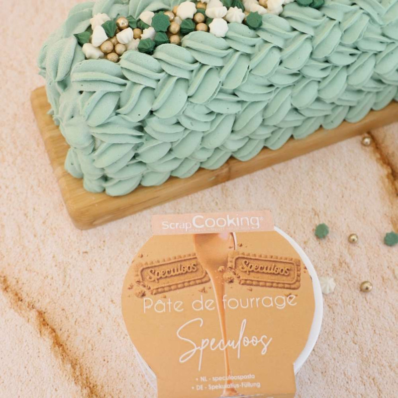 Yule log with speculoos filling - ScrapCooking