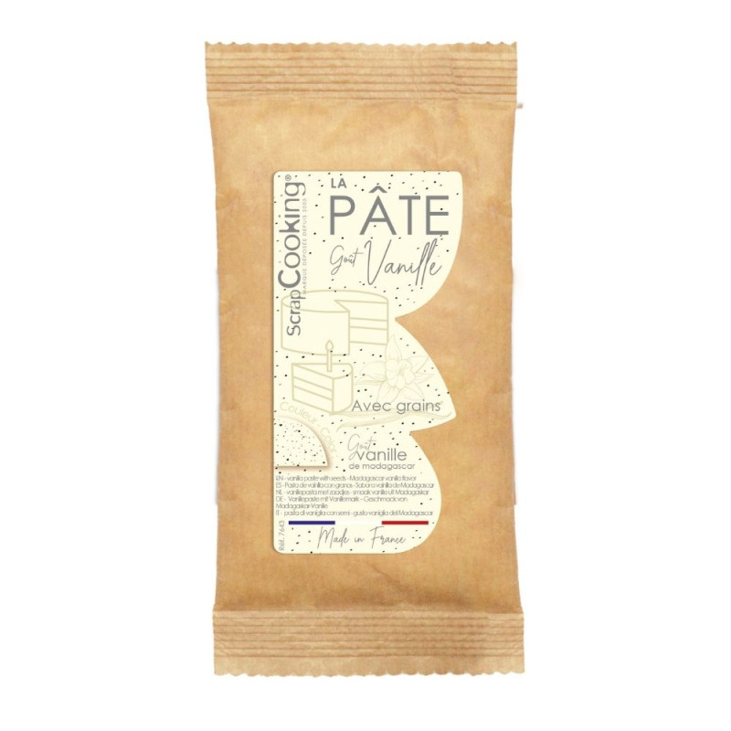 Pâte à sucre de modelage vanille avec grains - ScrapCooking