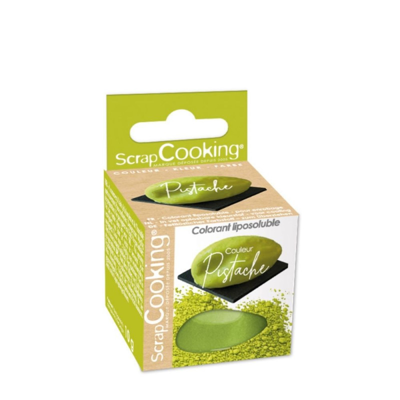 Pistachio-flavoured fat-soluble colouring powder pack - ScrapCooking