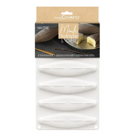 Vanilla-themed trompe-l’œil silicone mould set – 6 moulds – ScrapCooking