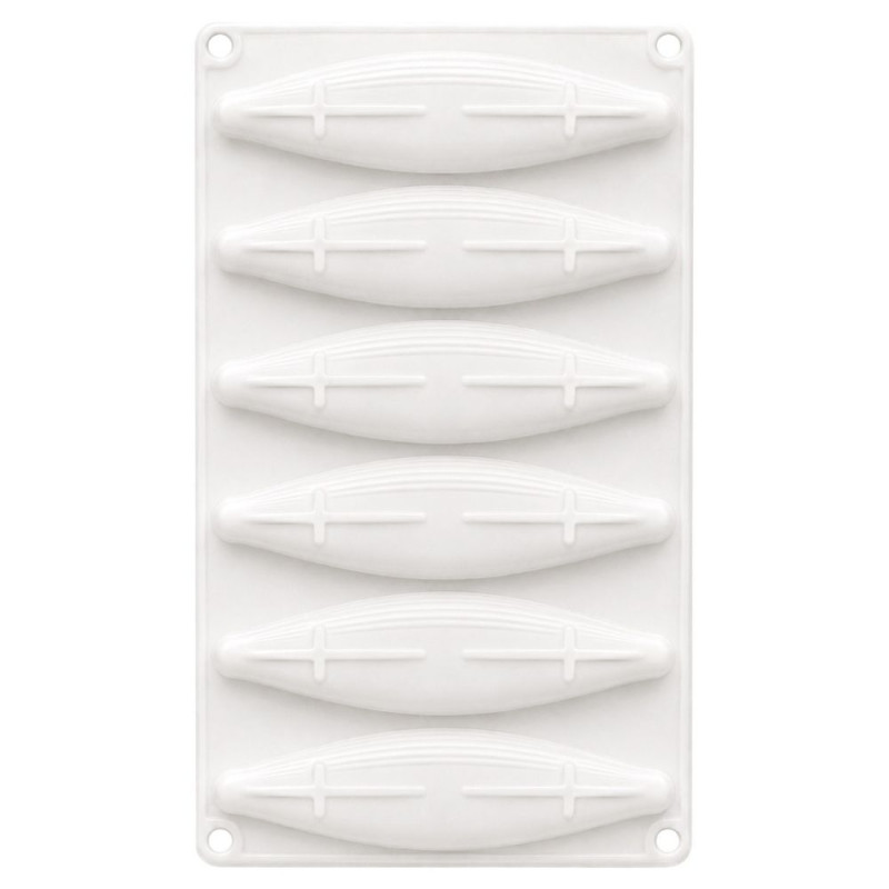 Vanilla-effect silicone mould (single) – 6 cavities – ScrapCooking