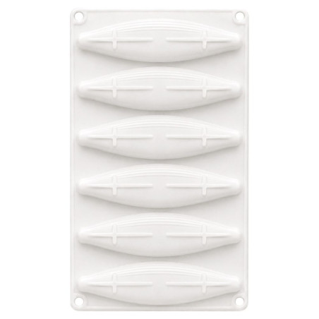 Vanilla-effect silicone mould (single) – 6 cavities – ScrapCooking