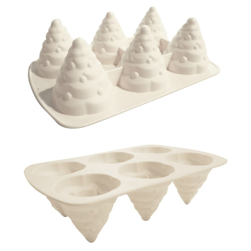 Détail moule silicone 6 sapins  - ScrapCooking