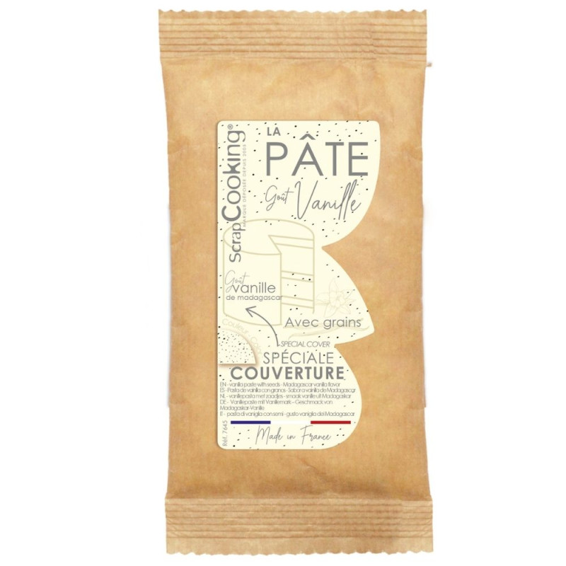 Pâte de couverture aromatisée vanille avec grain - ScrapCooking