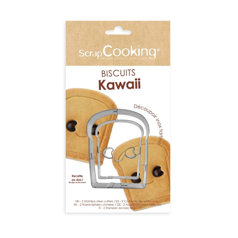 Kawaii Stainless Steel Brioche Cookie Cutter Set - ScrapCooking
