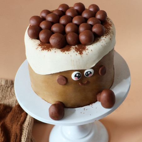 Ambiance cake design pâte de couverture aromatisée café - ScrapCooking