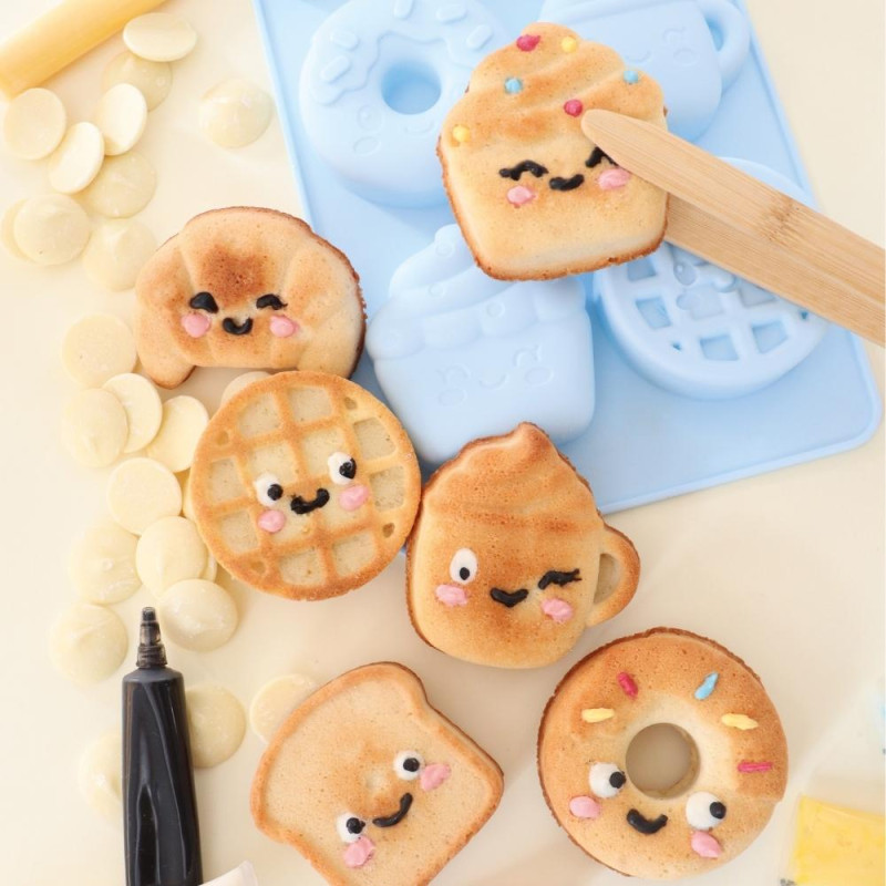 Kawaii Silicone Cake Mould Set – 6 shapes – ScrapCooking
