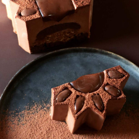 Marquise chocolate log slice - ScrapCooking