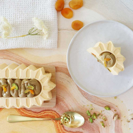 Photo: Apricot and pistachio marquise dessert – ScrapCoooking