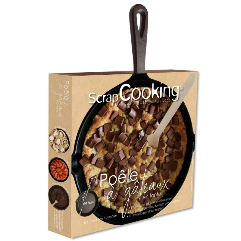 Pack vue profil avec poêle en fonte - ScrapCooking