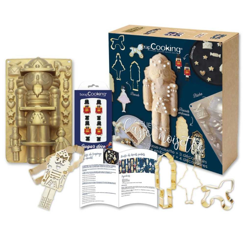 Détail coffret bûche de Noël Casse-Noisette