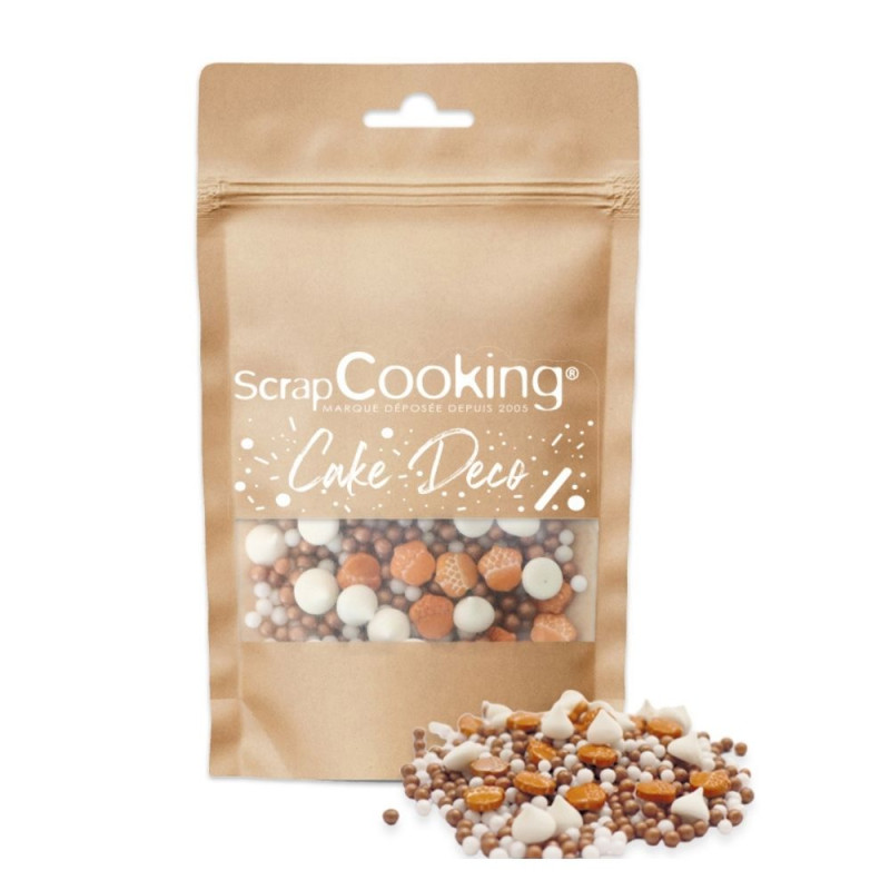 Sachet + tas de décors sucrés mix 3D automne - ScrapCooking®