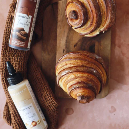 Photo ambiance nappage choco et croissants - ScrapCooking®