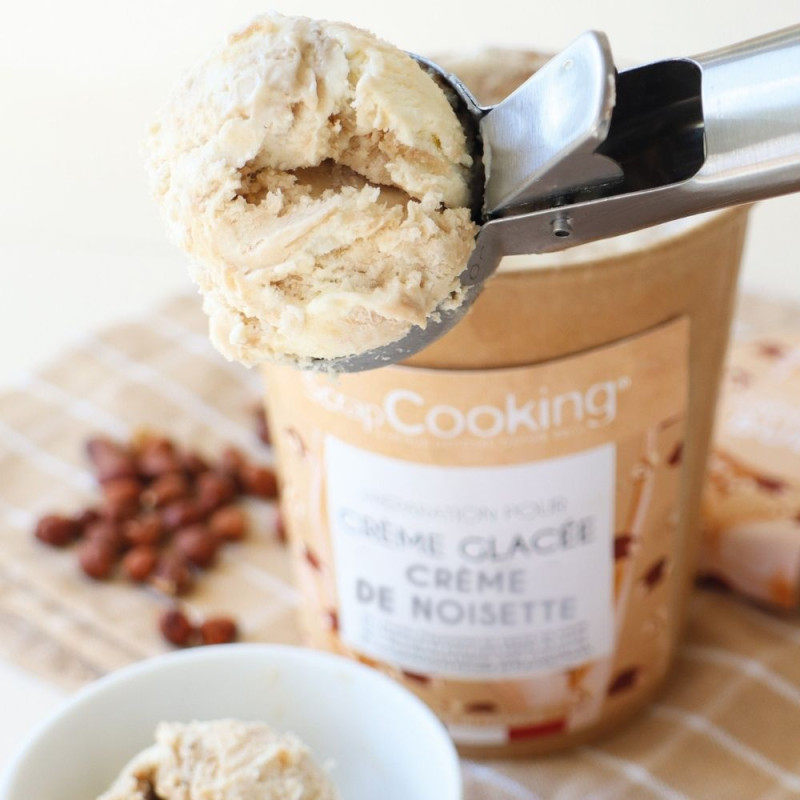 Ambiance crème glacée vanille à la noisette + cuillère à glace - ScrapCooking®