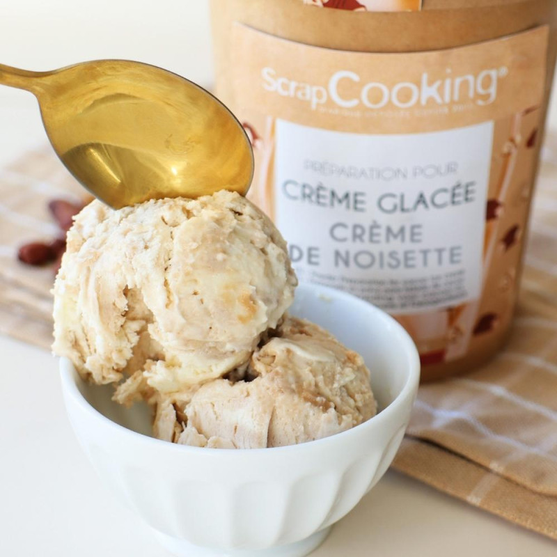 Ambiance crème glacée vanille à la noisette - ScrapCooking®