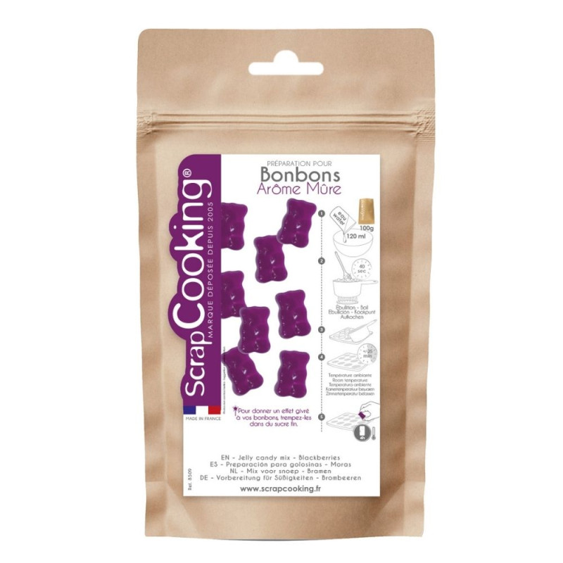 Powder mix sachet for blackberry sweets - ScrapCooking®