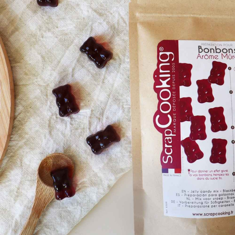 Photos bonbons oursons mûre et sachet prépa - ScrapCooking®