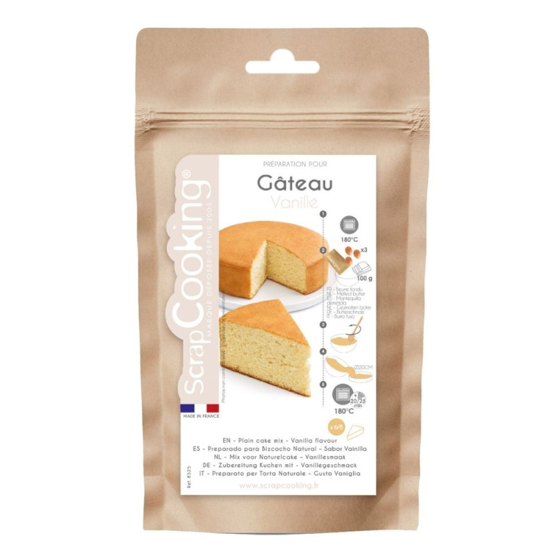 Powdered mix for a moist vanilla cake - ScrapCooking®