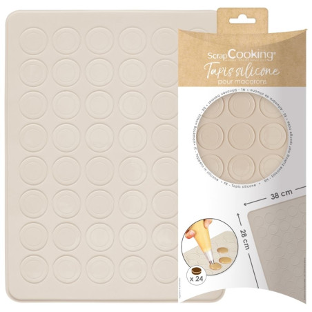 Pack + silicone mat for macarons - ScrapCooking