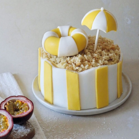 Réalisation layer cake d'été coco passion - ScrapCooking®