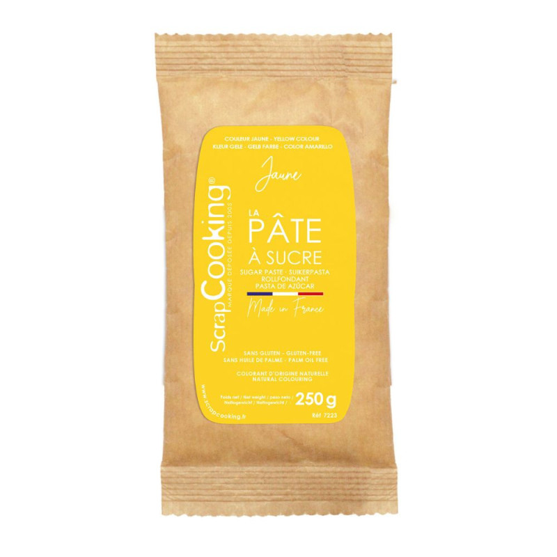 Pâte à sucre 250g jaune - ScrapCooking®