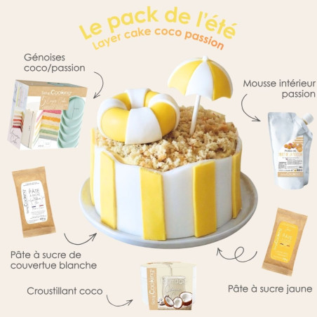 Pack complet layer cake été coco/passion - ScrapCooking®