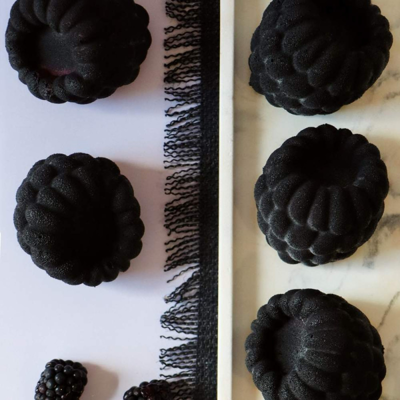 Entremets mûre avec trompe-l'œil framboise - ScrapCooking®