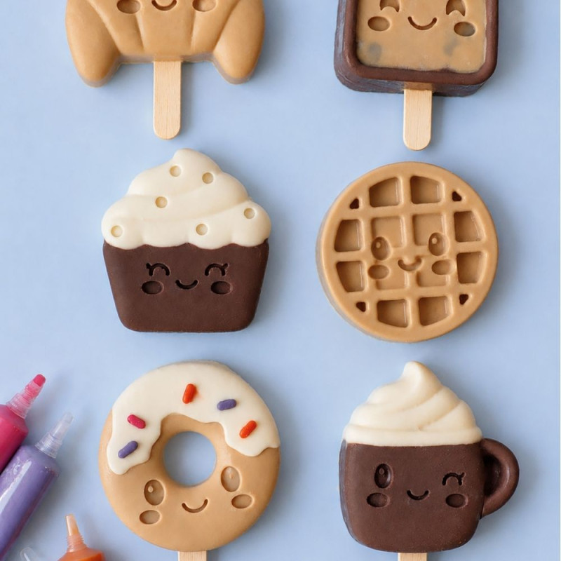 Kawaii ice cream theme and chocolate-coloured case - ScrapCooking®