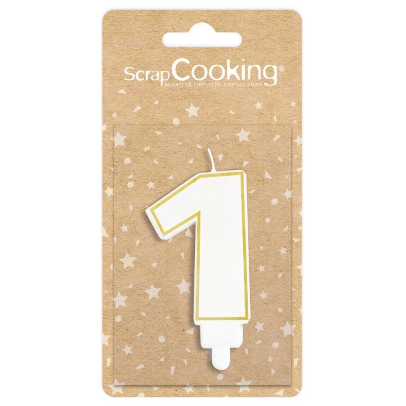 Pack bougie chiffre 1 - ScrapCooking®