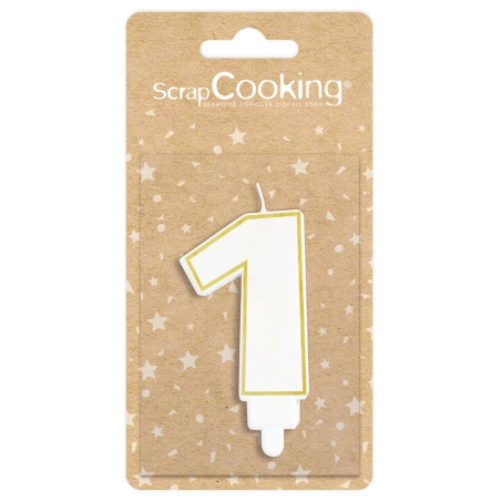 Pack bougie chiffre 1 - ScrapCooking®