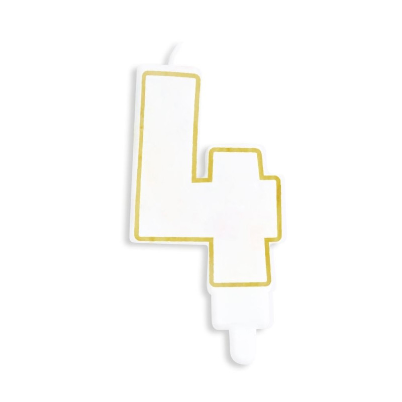 Bougie chiffre 4 seule - ScrapCooking®