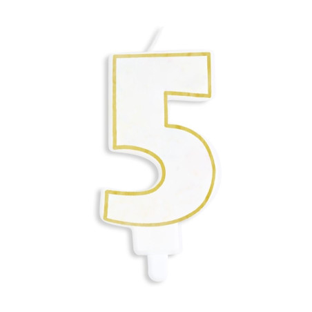 Bougie chiffre 5 seule - ScrapCooking®