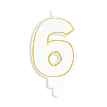 Bougie chiffre 6 seule - ScrapCooking®