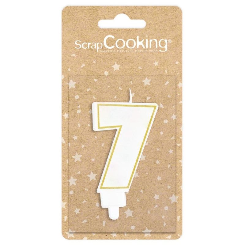 Bougie chiffre 7 avec pack - ScrapCooking®