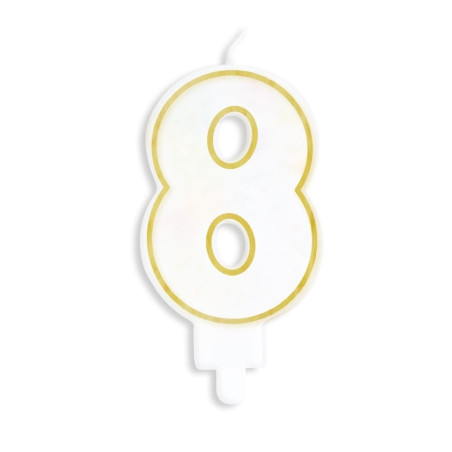 Bougie chiffre 8 seule - ScrapCooking®