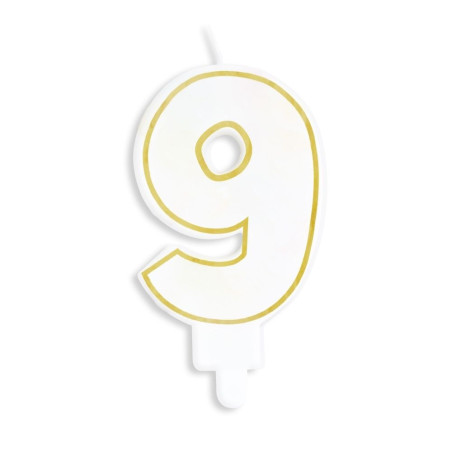 Bougie chiffre 9 seule - ScrapCooking®