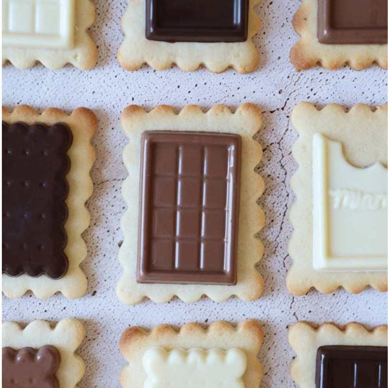 Détail biscuits school 3 chocolats - ScrapCooking®
