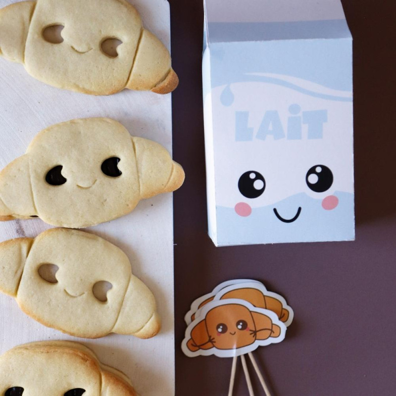 Ambiance croissants kawaii - ScrapCooking®